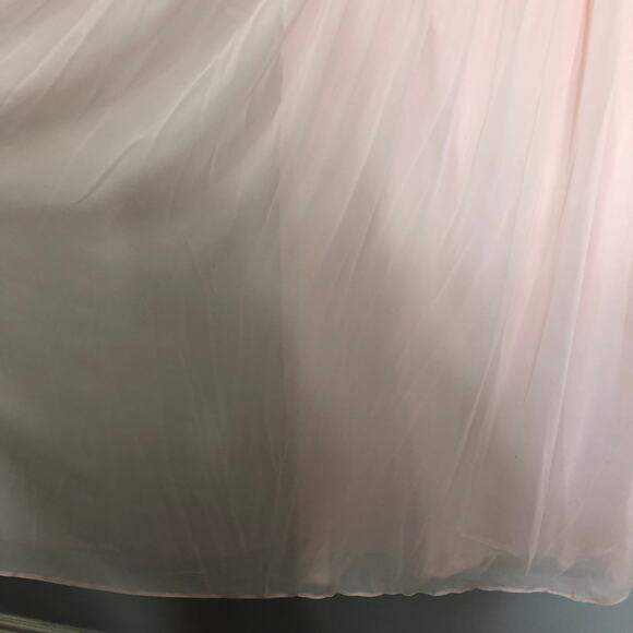 Vivian Diamond Dessy Collection Blush Chiffon Cut Out Maxi Bridesmaid 2906 - Picture 4 of 13